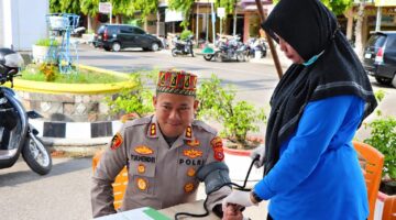 Kapolres Bireuen Hadiri Donor Darah Milad Ke-60 Korp Alumni Himpunan Mahasiswa Islam (KAHMI)