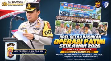 Kapolres Bireuen Pimpin Apel Gelar Pasukan Operasi Patuh Seulawah 2026, Digelar Serentak 26 Oktober hingga 8 November 2026