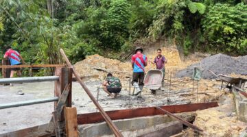Kodim 0205/TK Bangun Jembatan Beton di Karo, Progres Capai 60 Persen